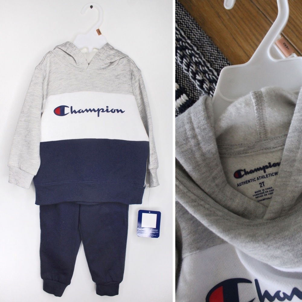 Champion NWT Toddler Sweatshirt and Jogger Combo 2T